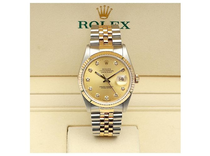 Rolex Orologio combinazione da uomo Datejust After Diamond Champagne Gold D'oro - vista 2