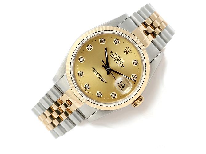 Rolex Orologio combinazione da uomo Datejust After Diamond Champagne Gold D'oro - vista 20