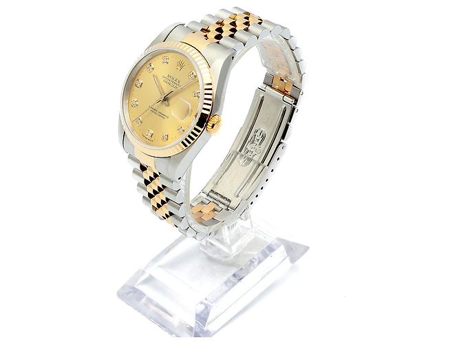 Rolex Orologio combinazione da uomo Datejust After Diamond Champagne Gold D'oro - vista 4