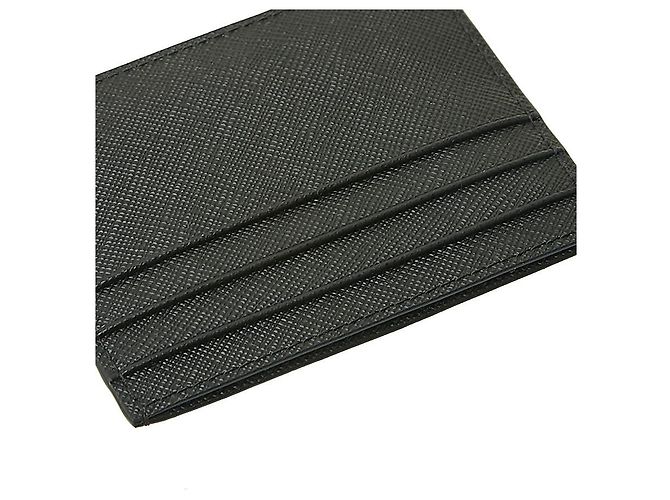 Prada Kartenetui mit Metall-Logo Schwarz - Ansicht 9
