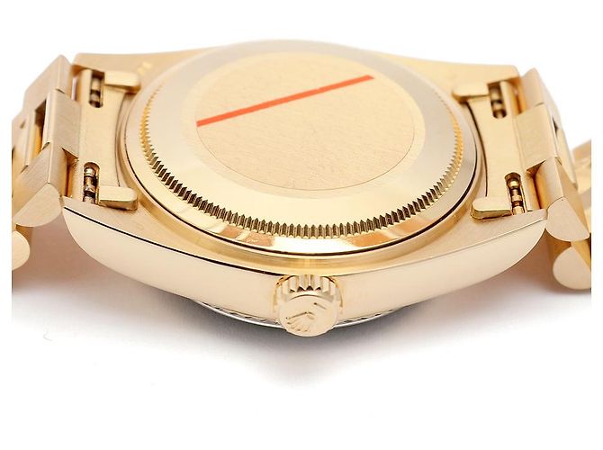 Rolex Orologio d'oro personalizzato da uomo Day-Date quadrante verde oliva - vista 12