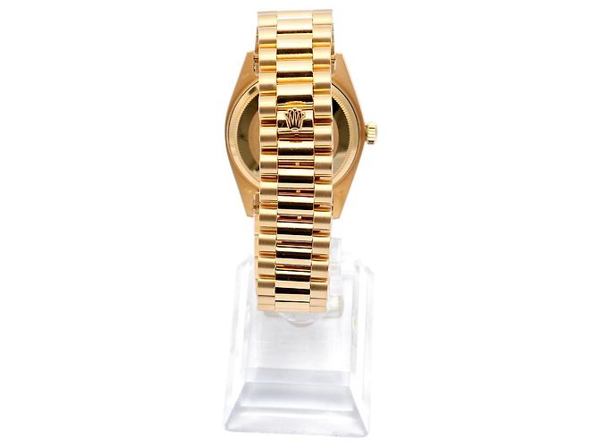 Rolex Orologio d'oro personalizzato da uomo Day-Date quadrante verde oliva - vista 6