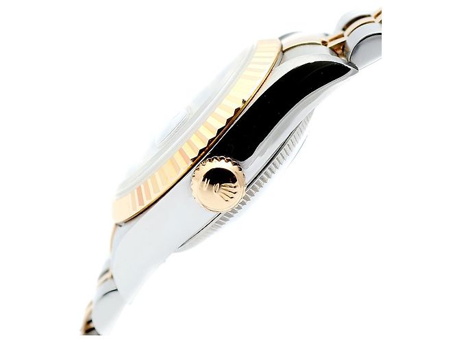 Rolex Orologio combinazione da donna Datejust con quadrante blu ombre originale e diamanti - vista 10