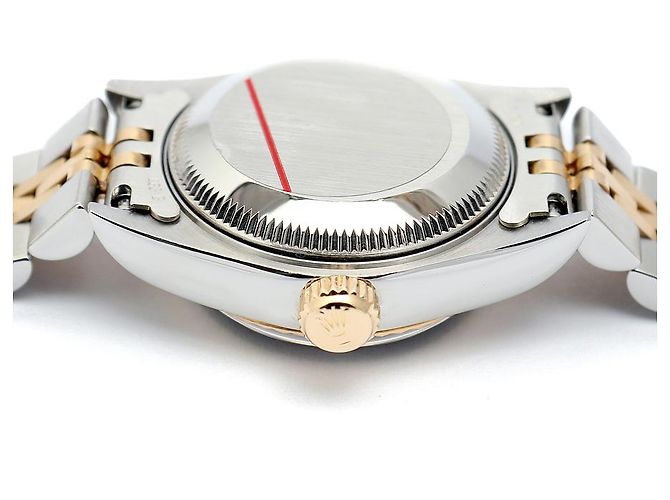 Rolex Orologio combinazione da donna Datejust con quadrante blu ombre originale e diamanti - vista 14