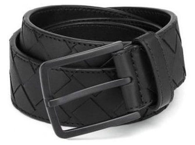 Bottega Veneta Cintura Intrecciato Nero - vista 4