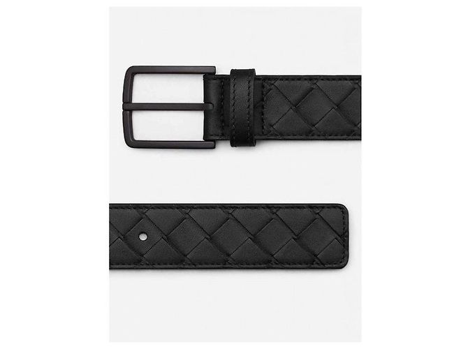 Bottega Veneta Cintura Intrecciato Nero - vista 5