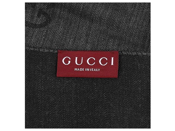 Sciarpa Gucci in lana e seta grigia Marrone - vista 8