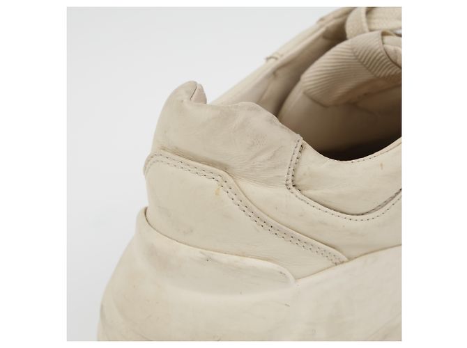 Gucci Sneakers in pelle Rayton Logo da donna Ivory Bianco - vista 13