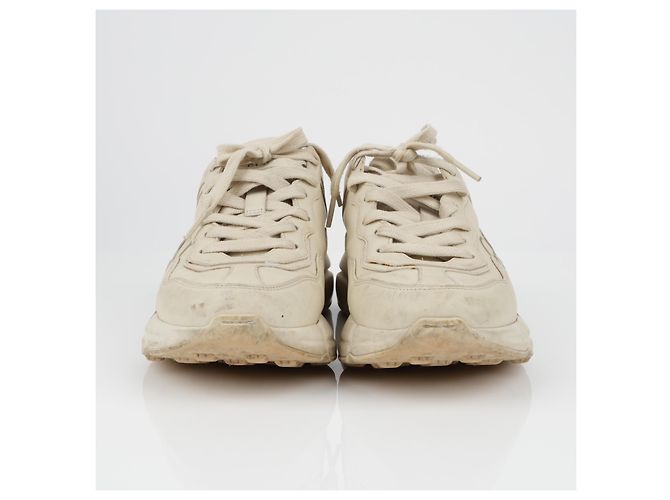 Gucci Sneakers in pelle Rayton Logo da donna Ivory Bianco - vista 3
