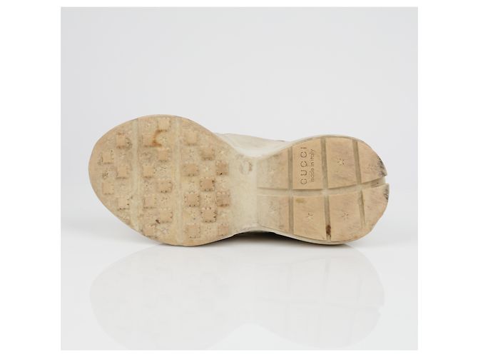 Gucci Sneakers in pelle Rayton Logo da donna Ivory Bianco - vista 8