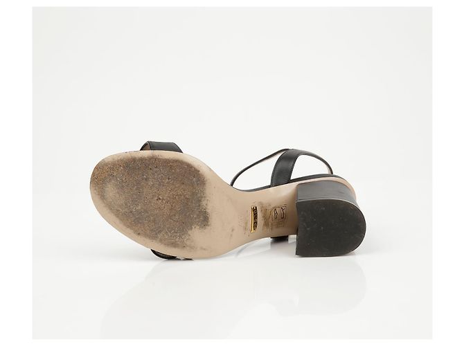 Gucci Sandali mid-heel da donna GG Marmont in pelle Nero - vista 10