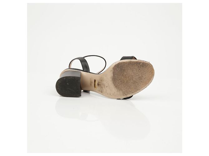 Gucci Sandali mid-heel da donna GG Marmont in pelle Nero - vista 11
