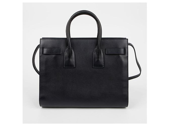 Saint Laurent Piccola Borsa Tote in Pelle Navy Blu - vista 4