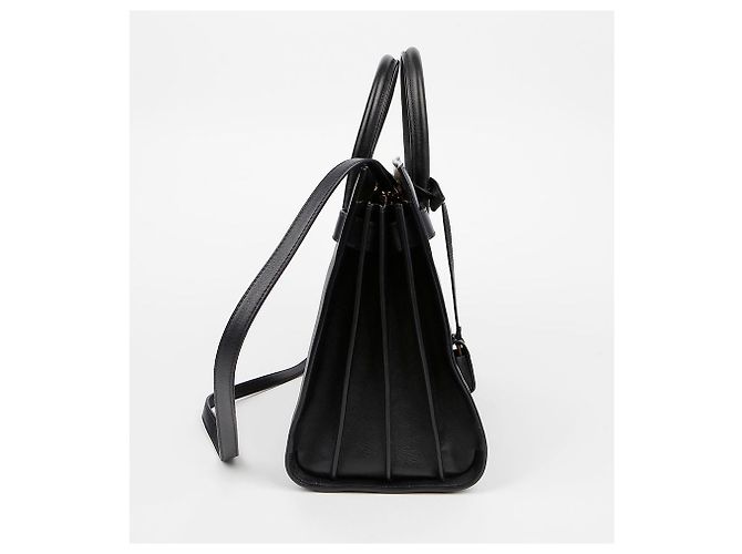Saint Laurent Piccola Borsa Tote in Pelle Navy Blu - vista 5
