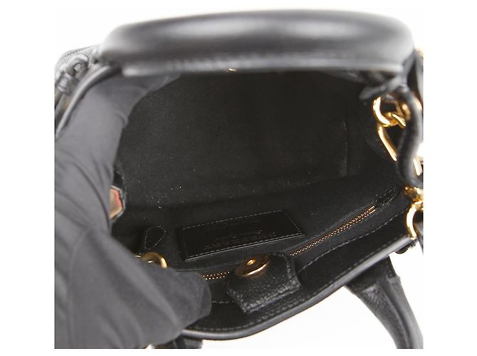 Burberry Borsa Tote a Spalla per Neonati House Check Banner in Pelle Nero - vista 11