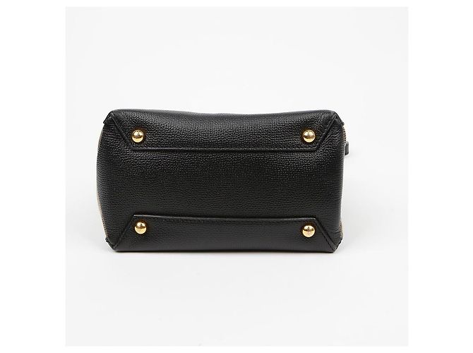 Burberry Borsa Tote a Spalla per Neonati House Check Banner in Pelle Nero - vista 7