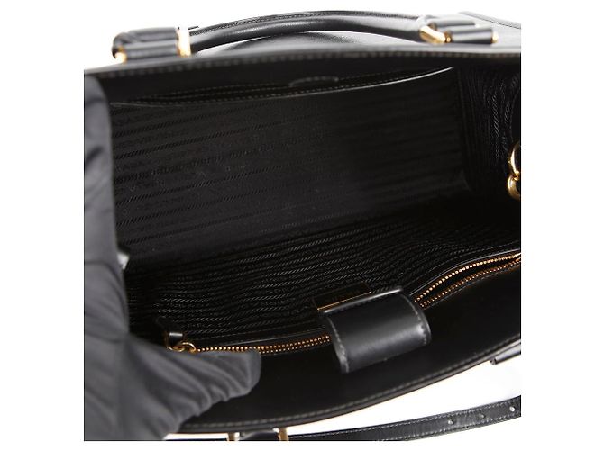 Prada Saffiano Leder Tote Bag Schwarz - Ansicht 11