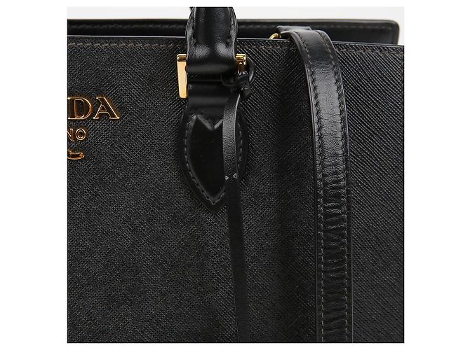 Prada Saffiano Leder Tote Bag Schwarz - Ansicht 4