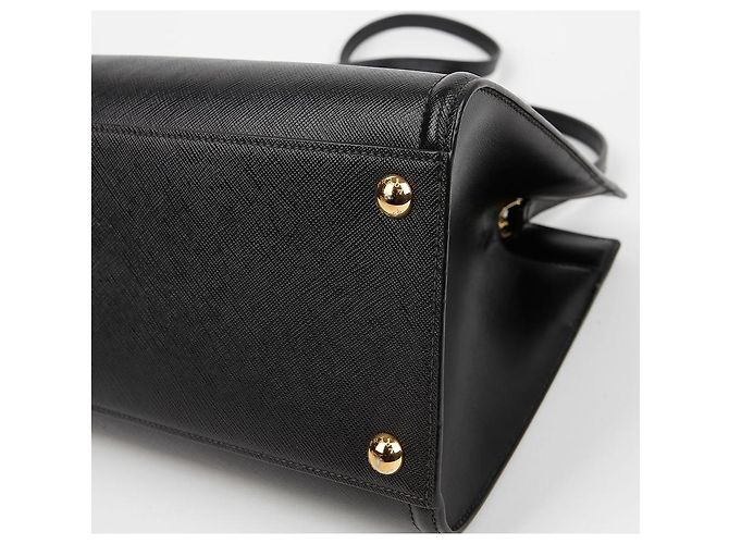 Prada Saffiano Leder Tote Bag Schwarz - Ansicht 8