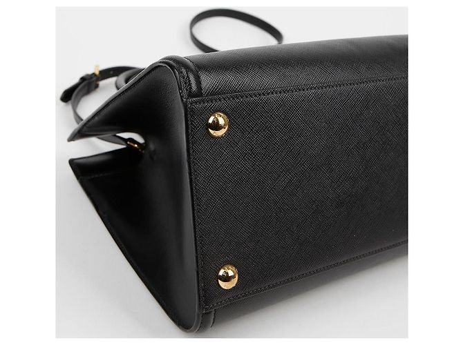 Prada Saffiano Leder Tote Bag Schwarz - Ansicht 9