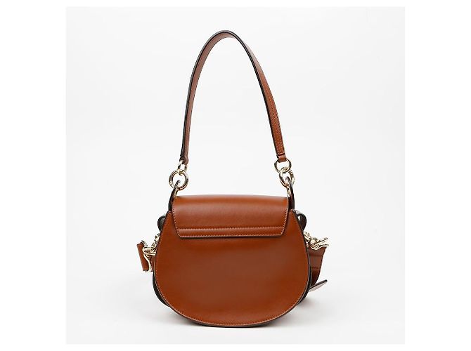 Chloé Picca Borsa Tote in Pelle Borsa a Tracolla Marrone - vista 4