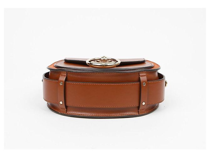Chloé Picca Borsa Tote in Pelle Borsa a Tracolla Marrone - vista 6
