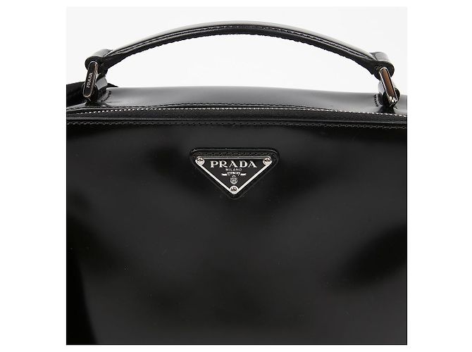 Prada Borsa a Tracolla in Pelle Spazzolata Nero - vista 3