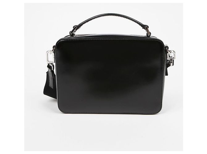 Prada Borsa a Tracolla in Pelle Spazzolata Nero - vista 5