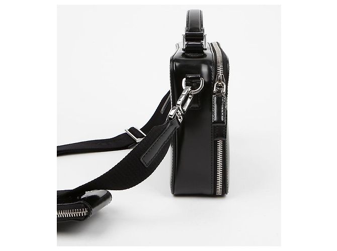Prada Borsa a Tracolla in Pelle Spazzolata Nero - vista 6