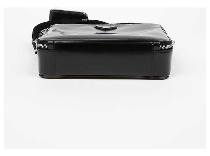 Prada Borsa a Tracolla in Pelle Spazzolata Nero - vista 7
