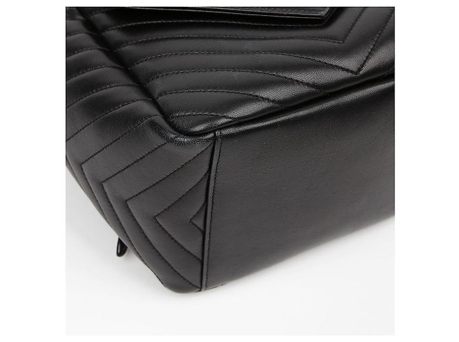 Saint Laurent Matelassé Lammleder Monogram Rucksack Black Schwarz - Ansicht 11