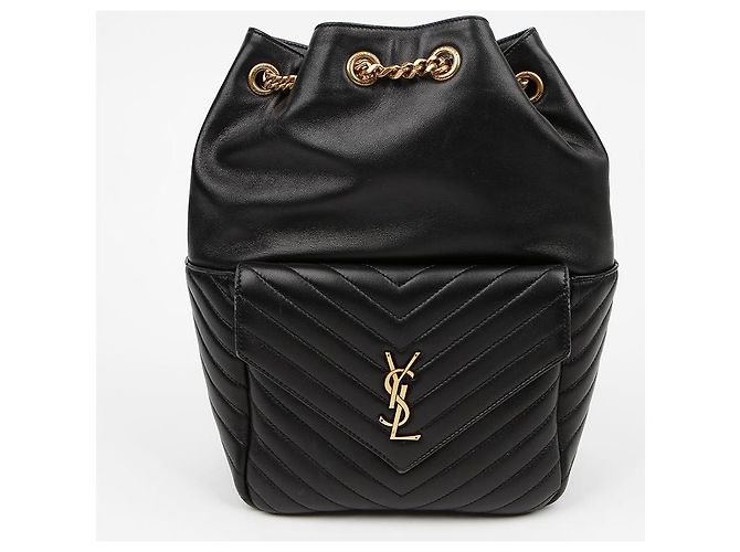 Saint Laurent Matelassé Lammleder Monogram Rucksack Black Schwarz - Ansicht 2