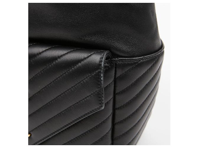 Saint Laurent Matelassé Lammleder Monogram Rucksack Black Schwarz - Ansicht 4