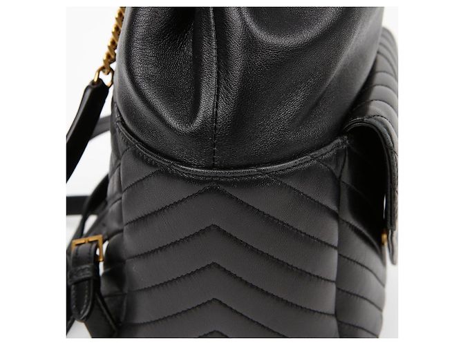 Saint Laurent Matelassé Lammleder Monogram Rucksack Black Schwarz - Ansicht 8