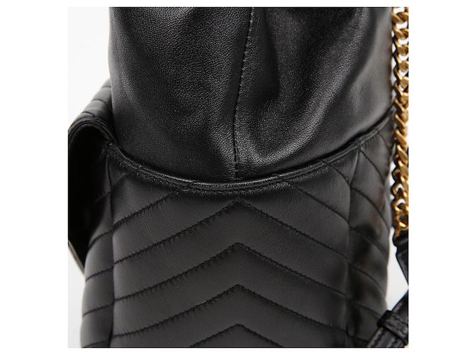 Saint Laurent Matelassé Lammleder Monogram Rucksack Black Schwarz - Ansicht 9