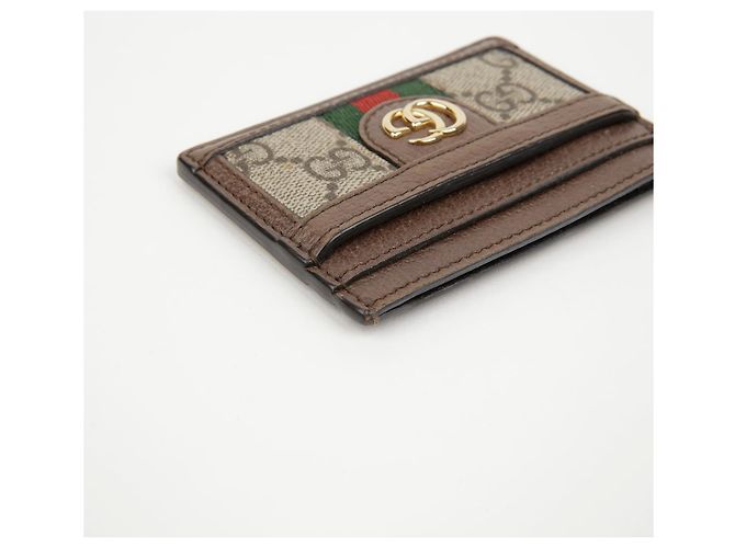 Gucci Tarjetero Ophidia GG Supreme Brown Castaño - vista 9