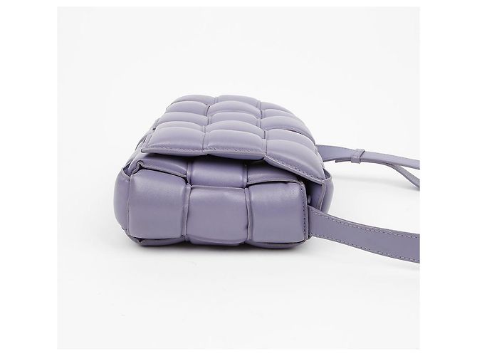 Bottega Veneta Bolsa de Ombro Cassette Acolchoada Purple Roxo - vista 5