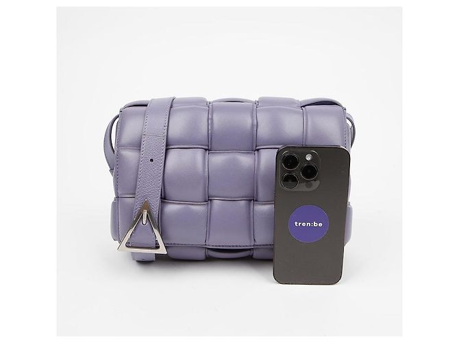 Bottega Veneta Bolsa de Ombro Cassette Acolchoada Purple Roxo - vista 8
