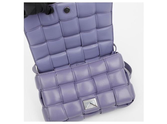 Bottega Veneta Bolsa de Ombro Cassette Acolchoada Purple Roxo - vista 9