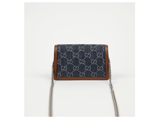 Gucci Borsa Dionysus Super Mini Blu - vista 3