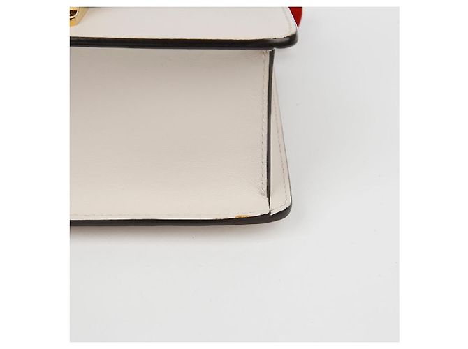 Gucci Mini borsa a tracolla in pelle con catena Bianca Bianco - vista 10