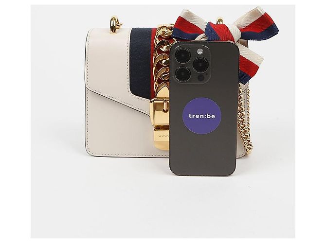 Gucci Mini borsa a tracolla in pelle con catena Bianca Bianco - vista 11