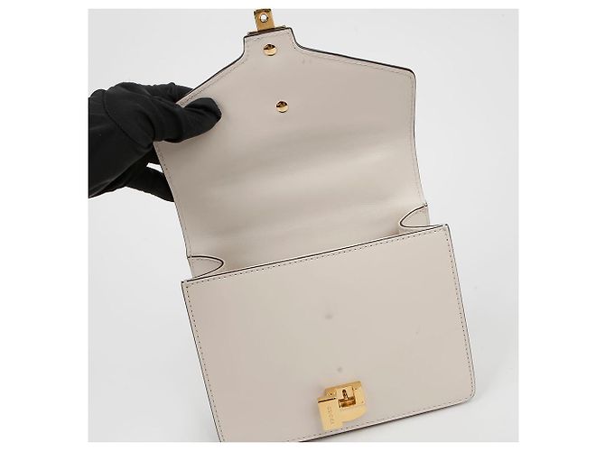 Gucci Mini borsa a tracolla in pelle con catena Bianca Bianco - vista 12