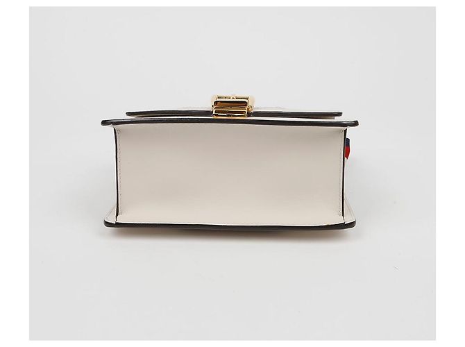 Gucci Mini borsa a tracolla in pelle con catena Bianca Bianco - vista 9