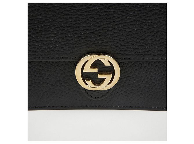 Gucci Bolso bandolera mini con cadena entrelazada para mujer Negro - vista 2