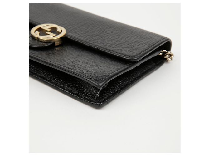 Gucci Bolso bandolera mini con cadena entrelazada para mujer Negro - vista 7
