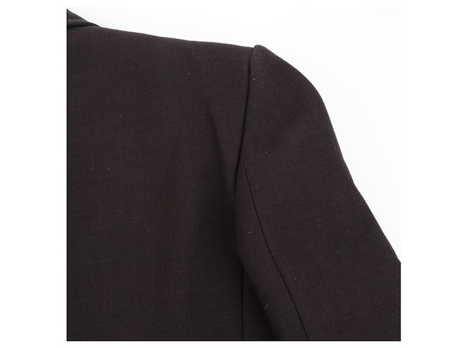 Bottega Veneta Giacca strutturata in cotone melange marrone - vista 12