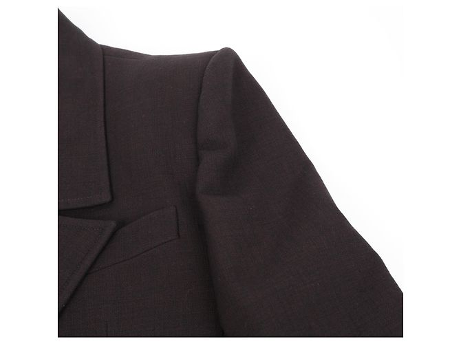 Bottega Veneta Giacca strutturata in cotone melange marrone - vista 5