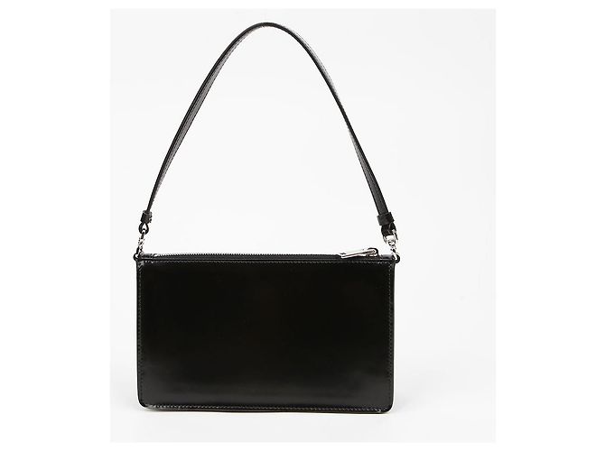 Prada Mini borsa spazzolata con logo triangolare nera Nero - vista 4