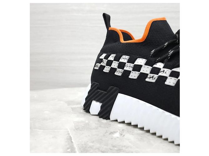 Hermès Zapatillas Flex Technical Knit Black Negro - vista 7